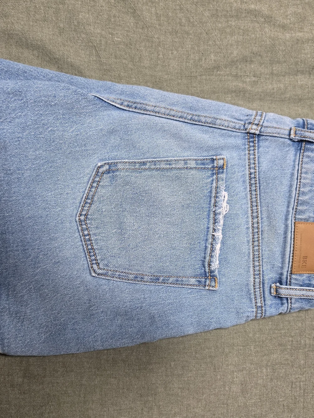 BKE Light Blue Frayed Hem Denim Cutoff Shorts - Picture 2 of 2